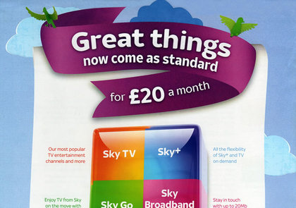 Junk mail from Sky.