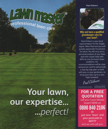 Junk mail from Lawn Master.