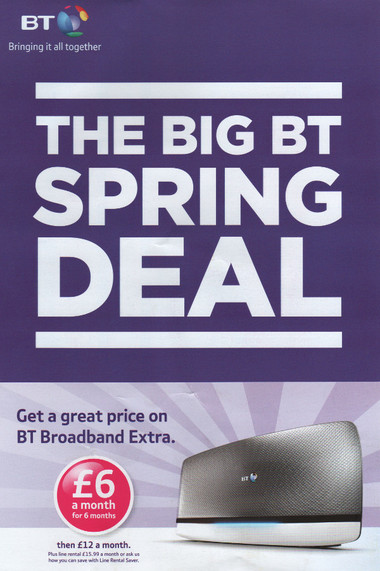 Junk mail from BT.