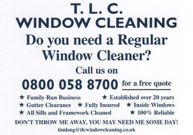 Junk mail from TLC Window Cleaning.