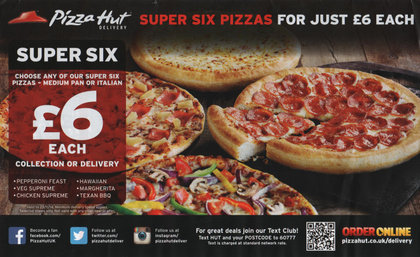 Junk mail from Pizza Hut.