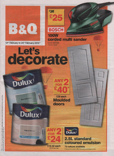 Junk mail from B&Q.