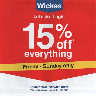 Junk mail from Wickes.